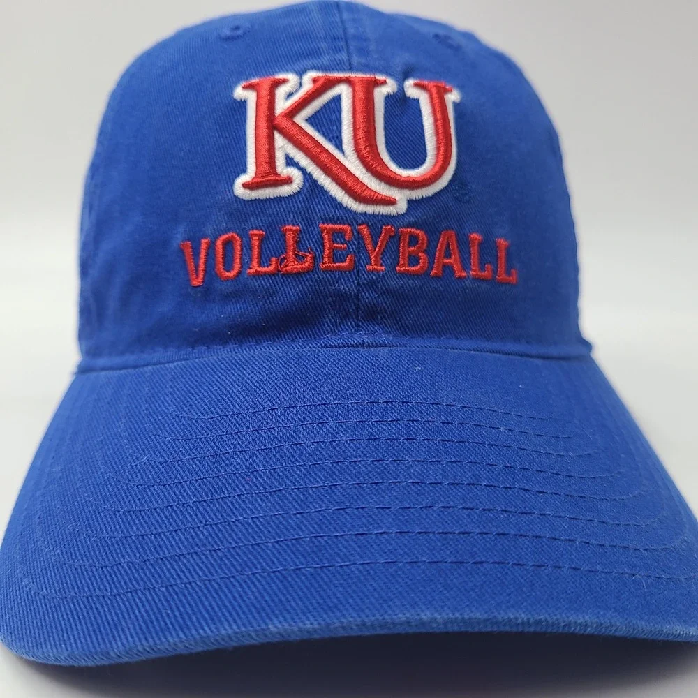 Kansas Jayhawks Hat Strapback Adidas Blue NCAA Volleyball University KU Logo Men